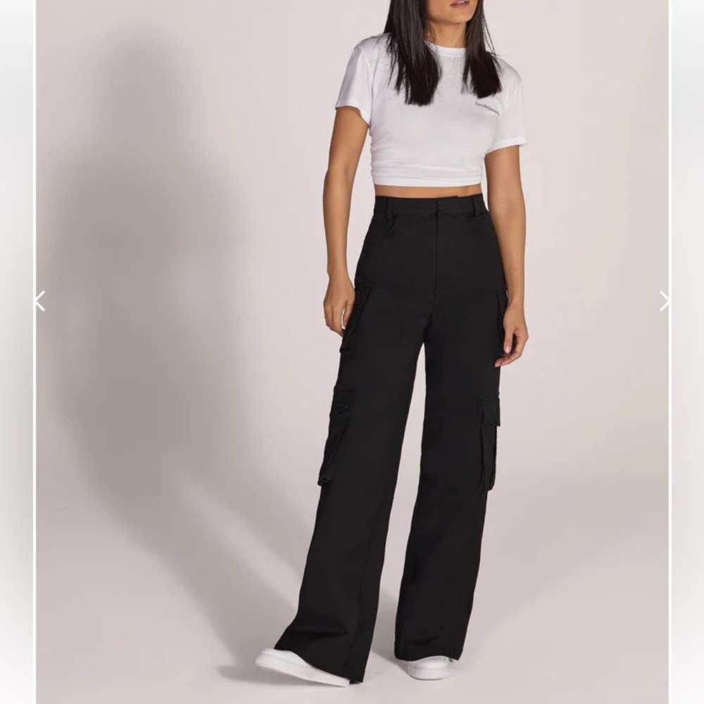 13 BLACK CARGO PANTS WIDE LEG
